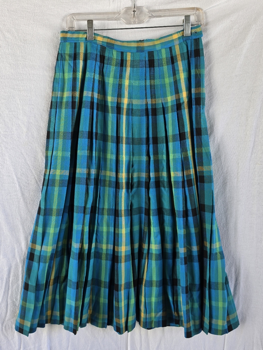 Vintage Pendleton Sophisticates Blue Plaid Pleated Skirt Women’s Size 8 USA - Picture 3 of 6